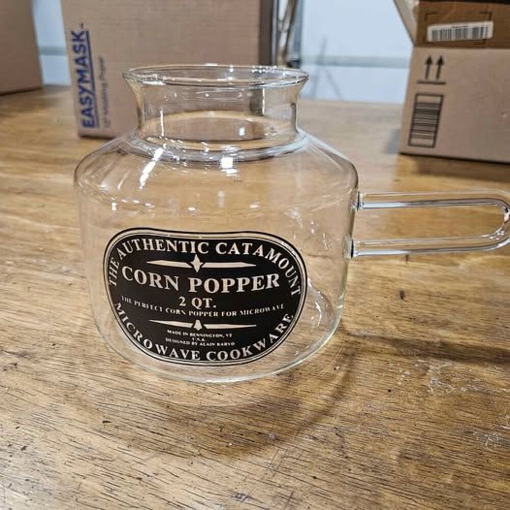 Catamount Glassware 2 Qt. Microwave Corn Popper
